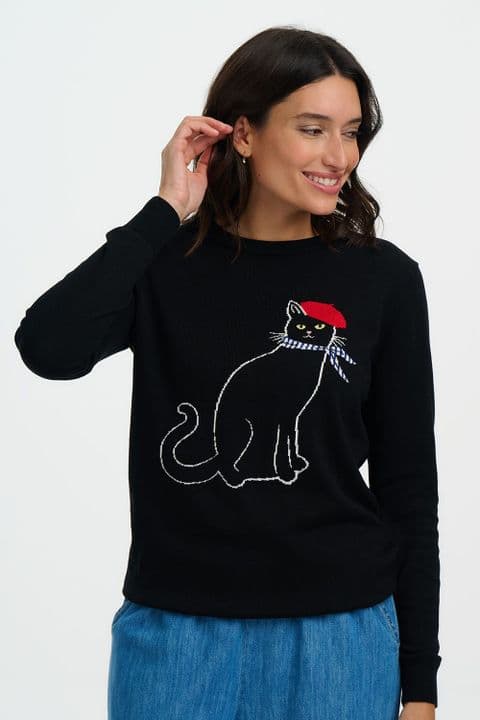 Rita Jumper - Black French Kitty  by sugarhill - K0956