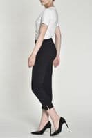 Robell Bella Cotton Blend Black Trousers - 52642-54554-90