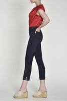 Robell Bella Cotton Blend Navy Trousers - 52642-54554-69