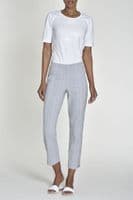 Robell Bella Cotton Blend Pearl Grey Trousers - 52642-54554-920