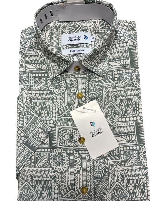 Short Sleeved Shirt by Double Two - DTLS1251 Khaki