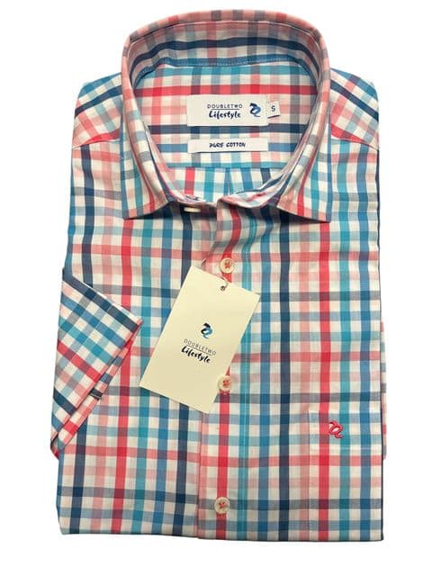 Short Sleeved Shirt by Double Two - DTLS1301 - Aqua