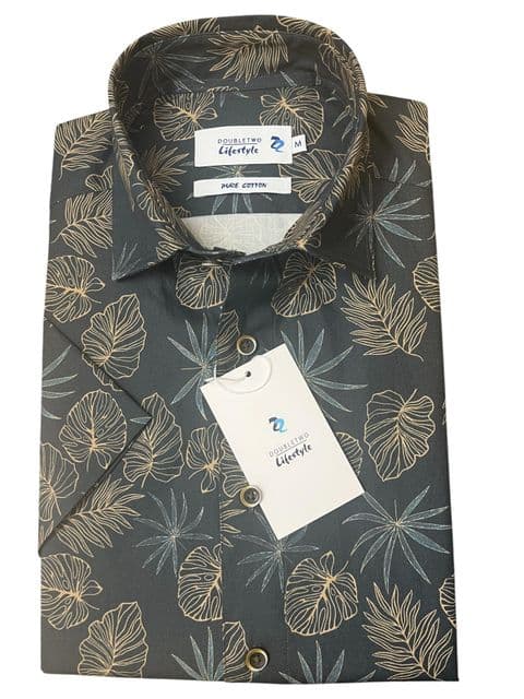 Short Sleeved Shirt by Double Two - DTLS1307-Green