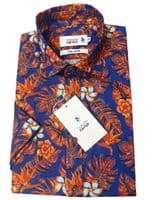 Short Sleeved Shirt by Double Two - DTLS1309- Denim Blue