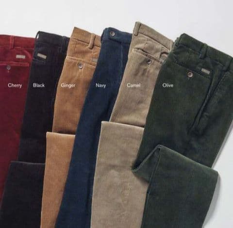 Stretch Corduroy Trousers by Brook Taverner - Ellroy