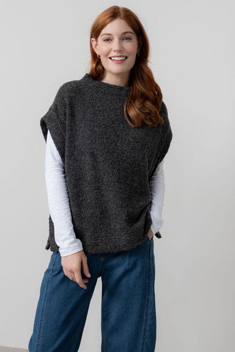 Tabitha Poncho - Charcoal  - by Lily & Me - LM25671