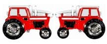 Tractor Cufflinks - Red