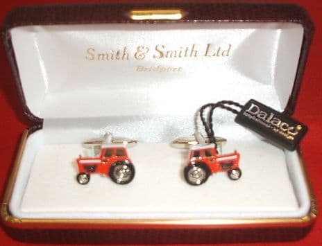 Tractor Cufflinks - Red