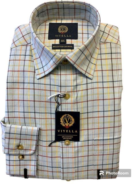 Viyella Wool Blend Shirt - VY3135-472