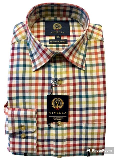 Viyella Wool Blend Shirt - VY3138-216