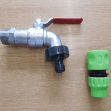 ¾" Metal Tap with Hoselock & Connector