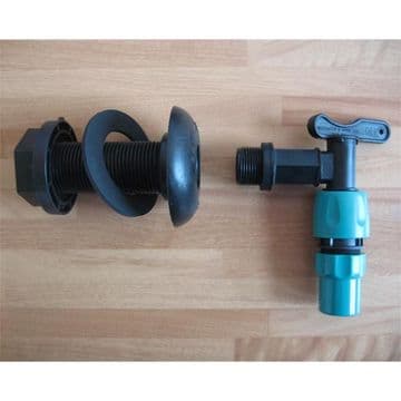 ¾" Plastic Hose Connector Tap with Boss
