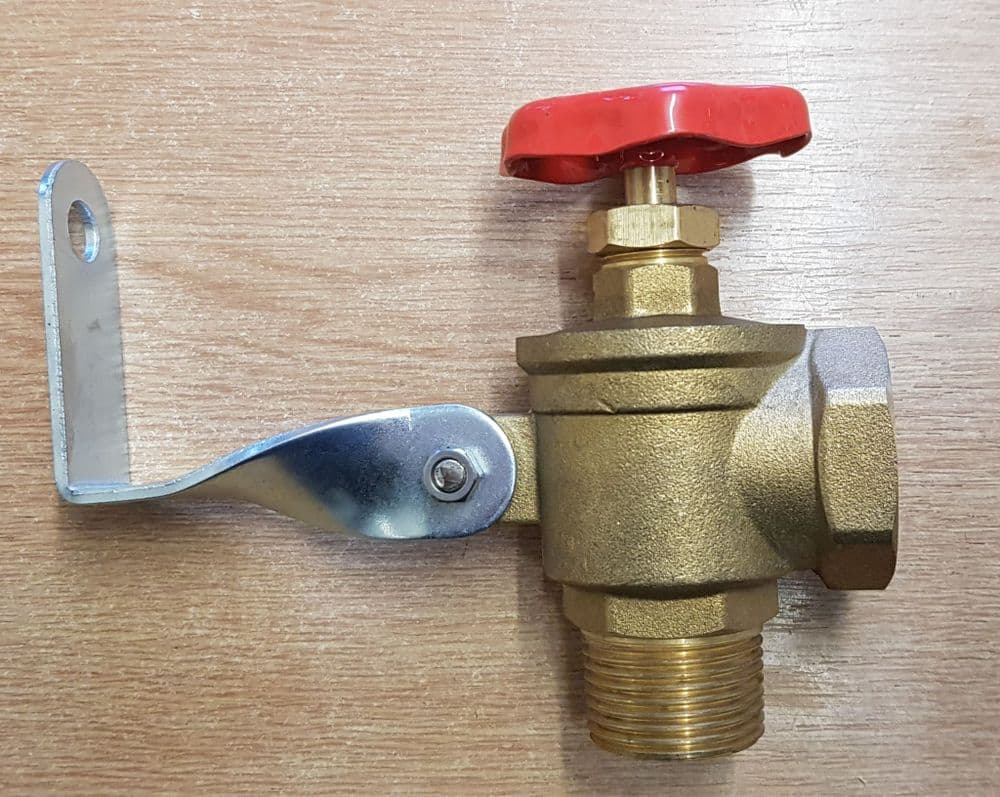 1 inch BSP Locking Angle Brass Gate Valve