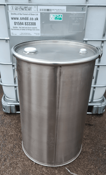 100 Litre New Stainless Steel Clamp Top Drum