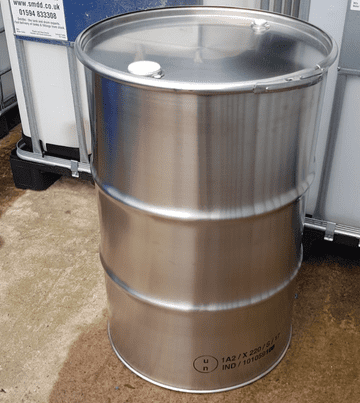 205 Litre New Stainless Steel Clamp Top Drum