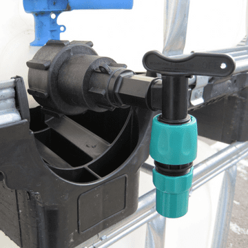 60 x 6mm IBC Adaptor & ¾" Tap With Hose Connector