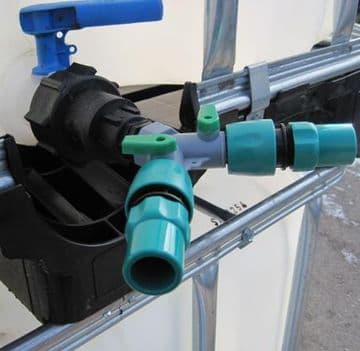 60 x 6mm IBC Adaptor & Two-Way Valve With Hoselock Fitting
