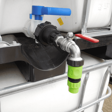 60 x 6mm IBC Adaptor with Metal Tap & Hoselock Fitting