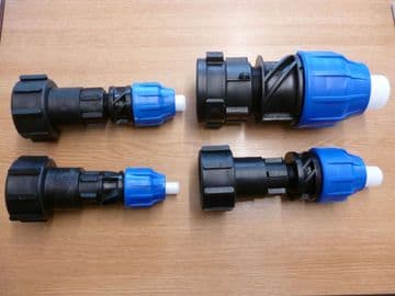 60mm x 6mm IBC Adaptor to MDPE Pipe Connector