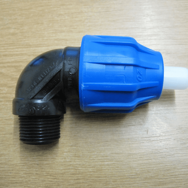 MDPE Pipe Connectors (Male BSP) 90 Degree Bend