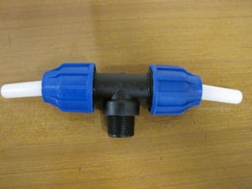 MDPE Pipe Connectors (Male BSP) - Tee Piece