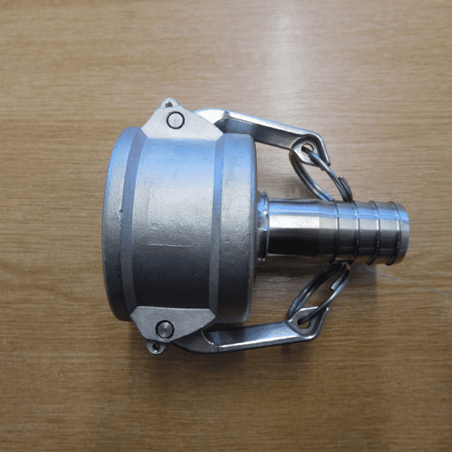 Stainless Steel 2 inch Female Camlock to 25 mm Hose Tail