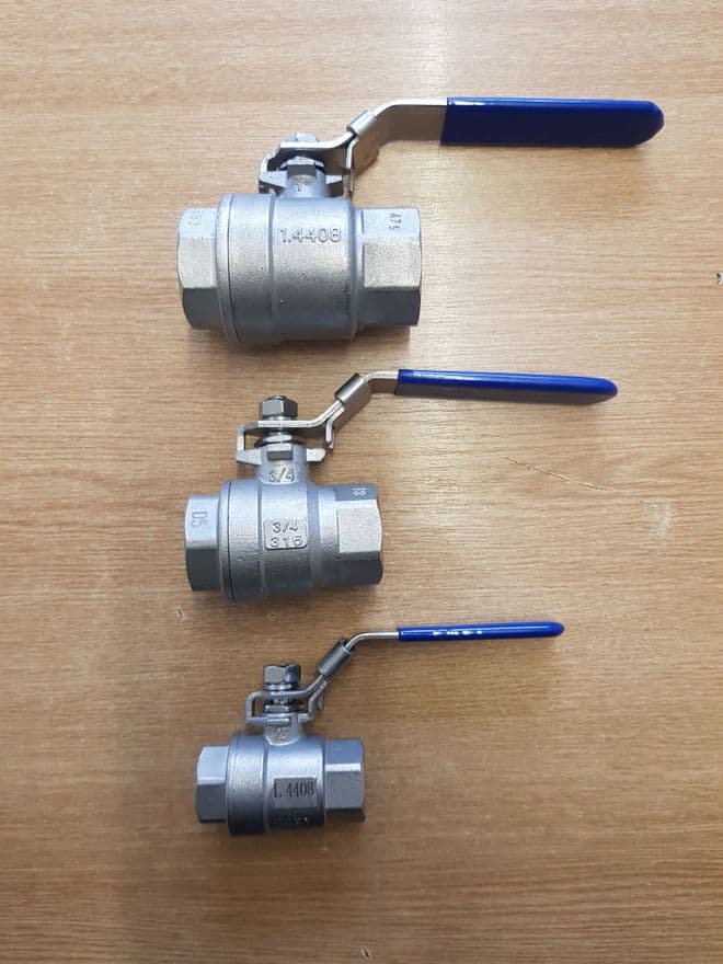 Stainless Steel BSP Inline Ball Valves