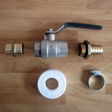 Tap Kit For Water/Fuel Tanks With ¾" Thread & Hose Tail