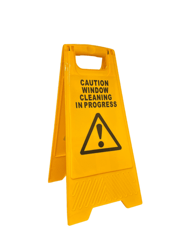 Caution Window Cleaning in Progress Standard Safety Floor Sign
