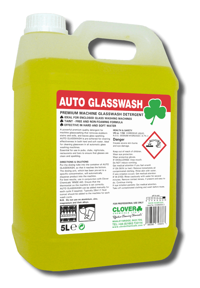 Christeyns Auto Glasswash 5L - Premium Auto Glasswash Detergent (Clover)