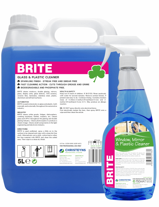 Christeyns Brite - Glass and Plastic Cleaner (Clover)