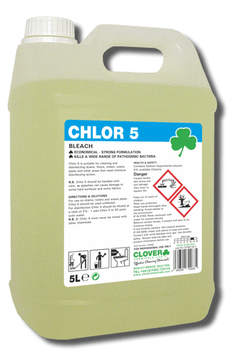 Christeyns Chlor 5 - Concentrated bleach solution (Clover)