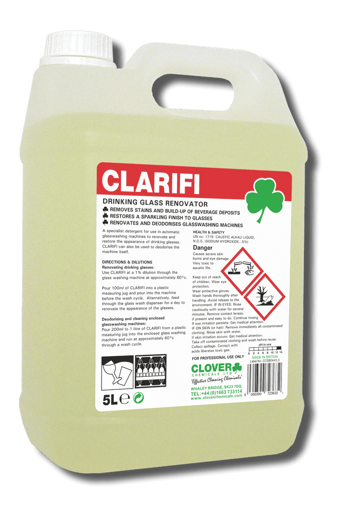 Christeyns Clarifi 5L - Drinking Glass Renovator (Clover)