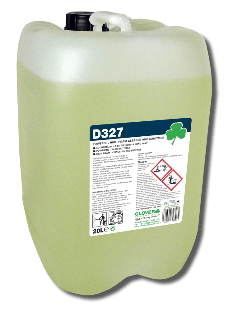 Christeyns D327 High Foam Cleaner & Sanitiser 5L Surface Cleaner
