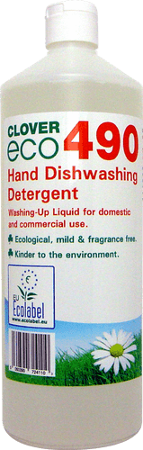 Christeyns Eco 490 1L - Hand Dish-washing Detergent (Clover) (NEAR TO OR PASSED EXPIRY DATE)