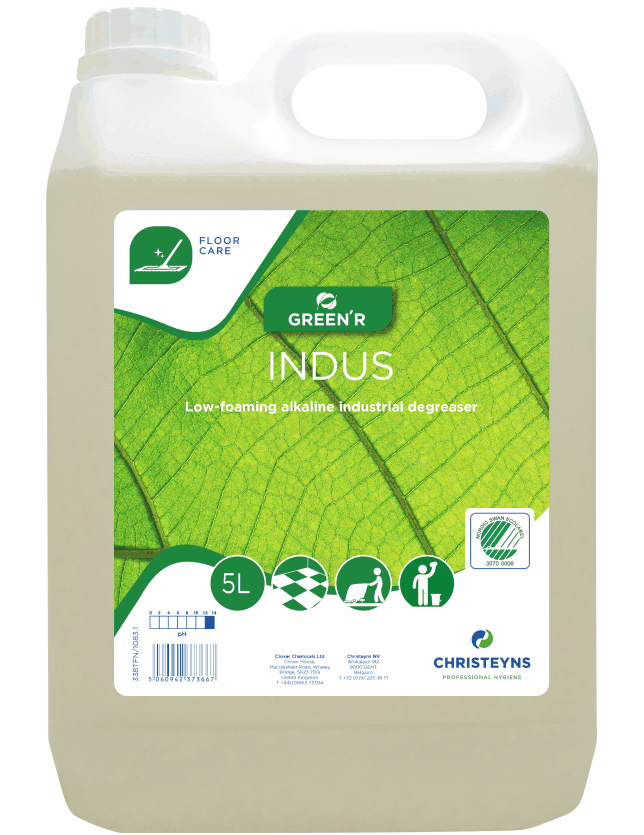Christeyns GREEN'R Indus - Low Foaming Alkaline Industrial Degreaser (Clover Eco 330)