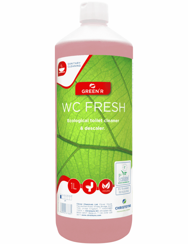 Christeyns GREEN'R WC Fresh - Ecological Toilet Cleaner & Descaler 1L (Clover Eco 550)