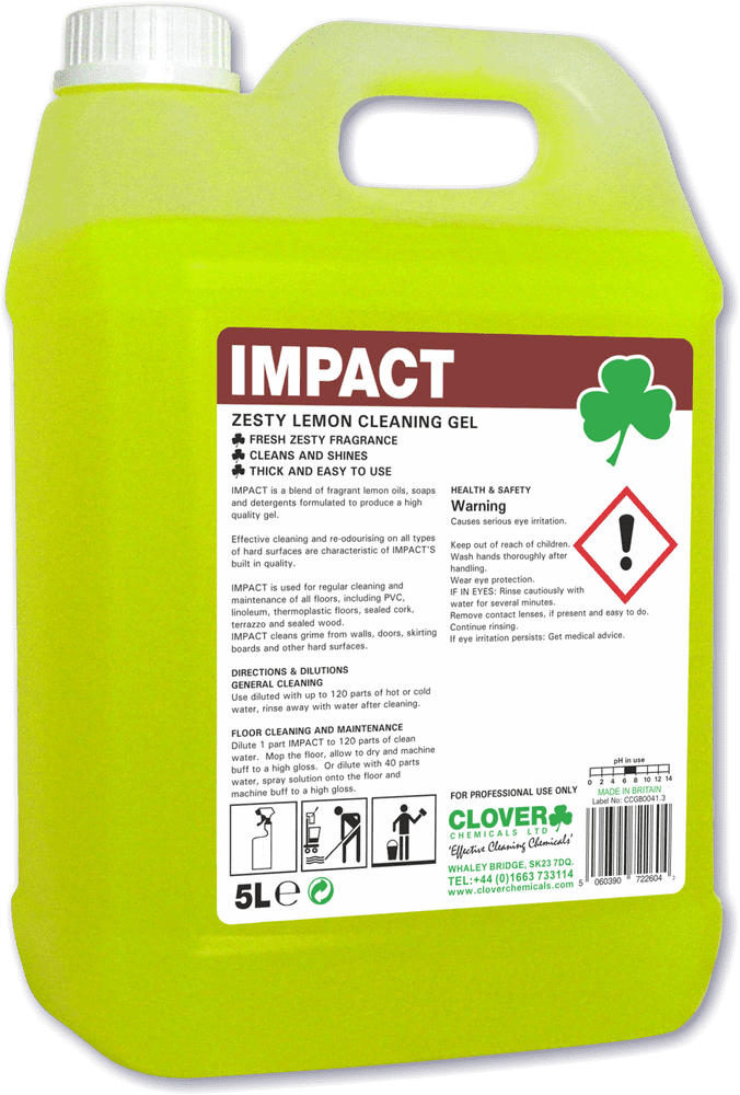 Christeyns Impact High Impact Lemon Floor Gel Cleaner 5L
