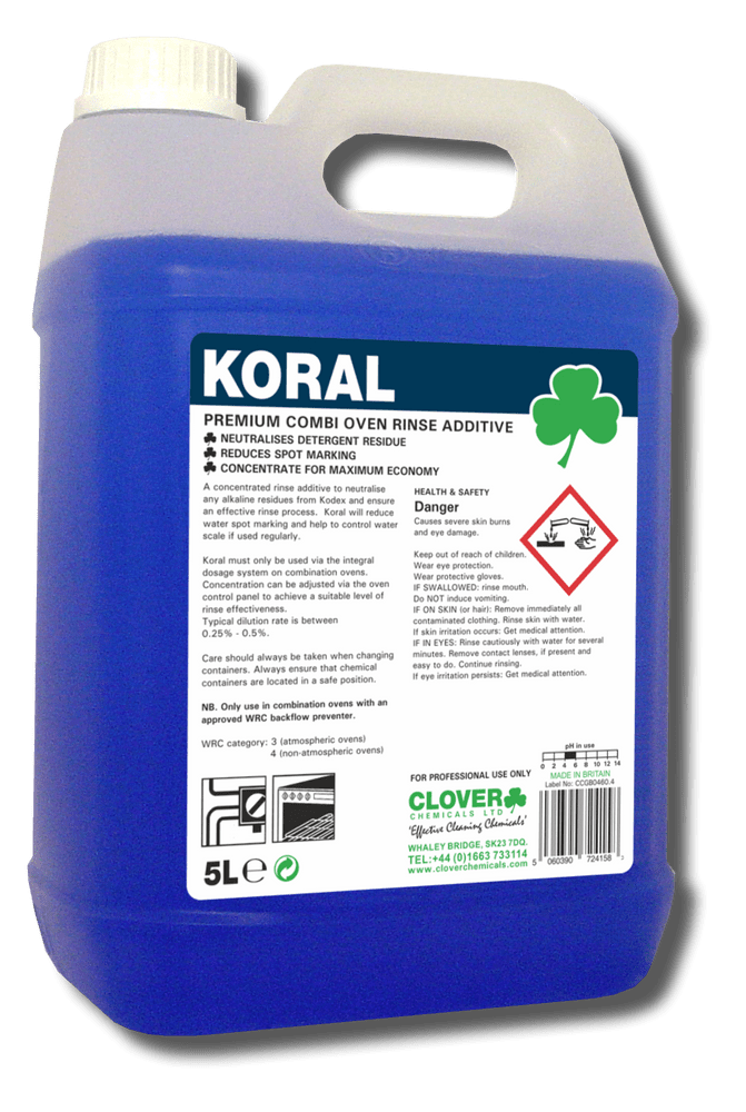 Christeyns Koral 5L Combi Oven Rinse Aid Professional Oven Rinse
