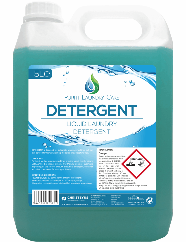 Christeyns Laundry Puriti Detergent 5L (Clover)