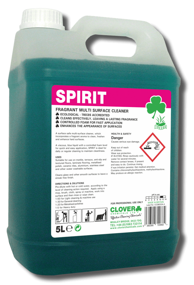 Christeyns Spirit Fragrant Multi Surface Cleaner 5L Professional Cleaner
