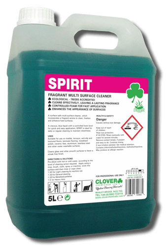 Christeyns Spirit 5L - Fragrant Multi-Surface Cleaner (Clover)