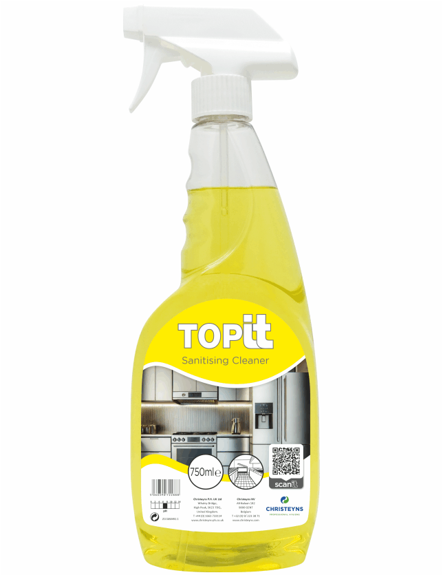 Christeyns Topit 750ml - Multi Surface Sanitising Cleaner (Clover)