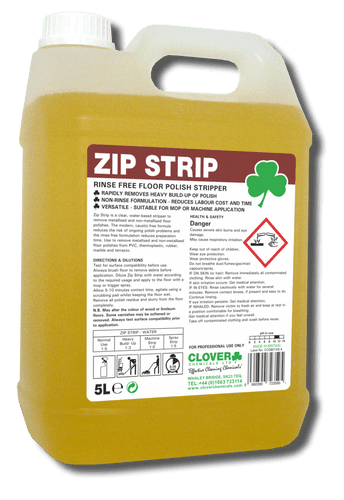 Christeyns Zip Strip - Rinse Free Floor Polish Stripper (Clover)