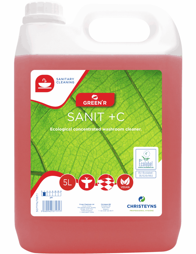 Clover GREEN R Sanit +C 5L - Washroom/ Bathroom Cleaner (Eco 507)