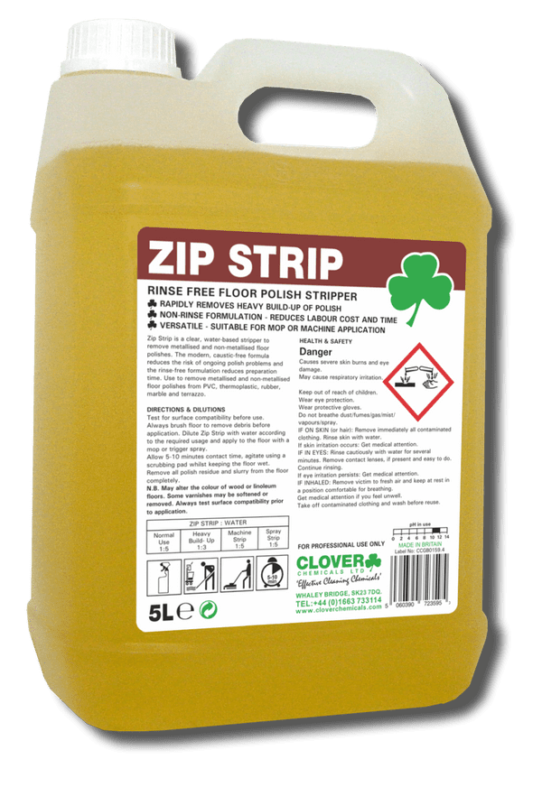 Clover Zip Strip -  Rinse Free Floor Polish Stripper