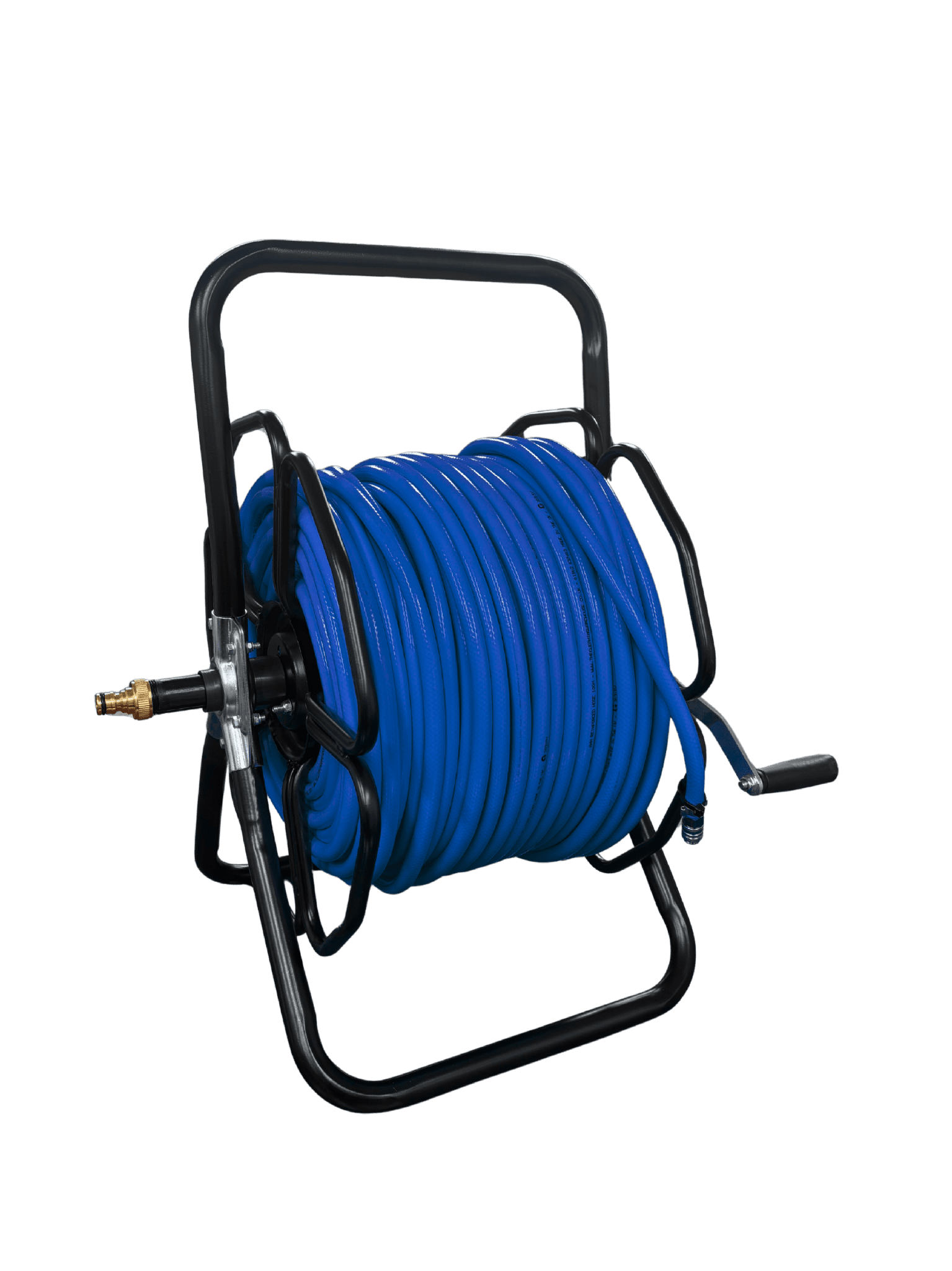 Complete Metal Hose Reel Complete 8mm 100m inc fittings SUPERTUFF Hose