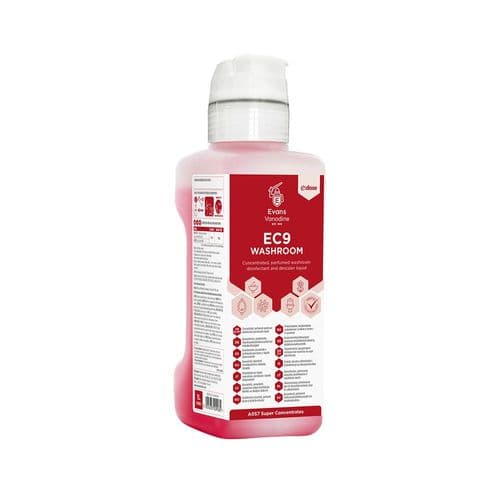 Evans Bactericidal Cleaner and Descaler EC9 Washroom 1L