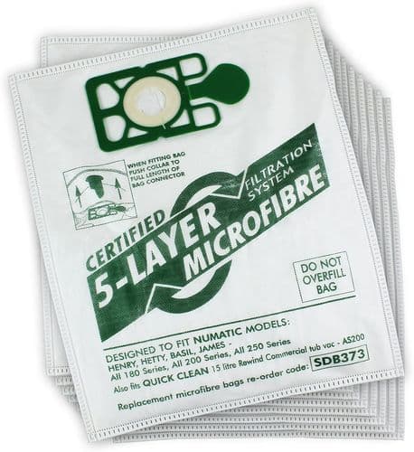 Numatic compatible Henry Vacuum bags x 10 Hepa