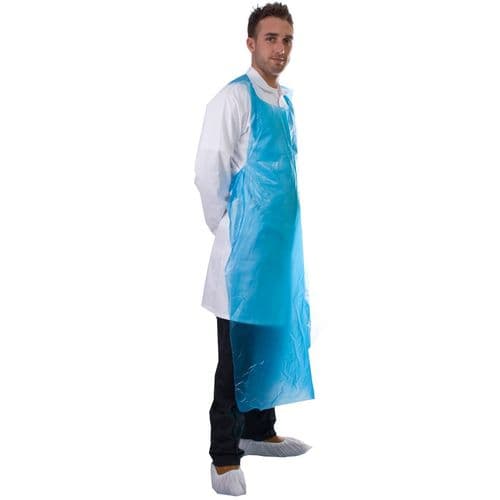PE Apron 100 Micron Blue x 50